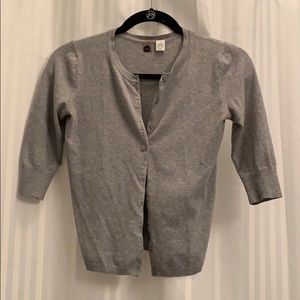 Gray quarter sleeve cardigan S